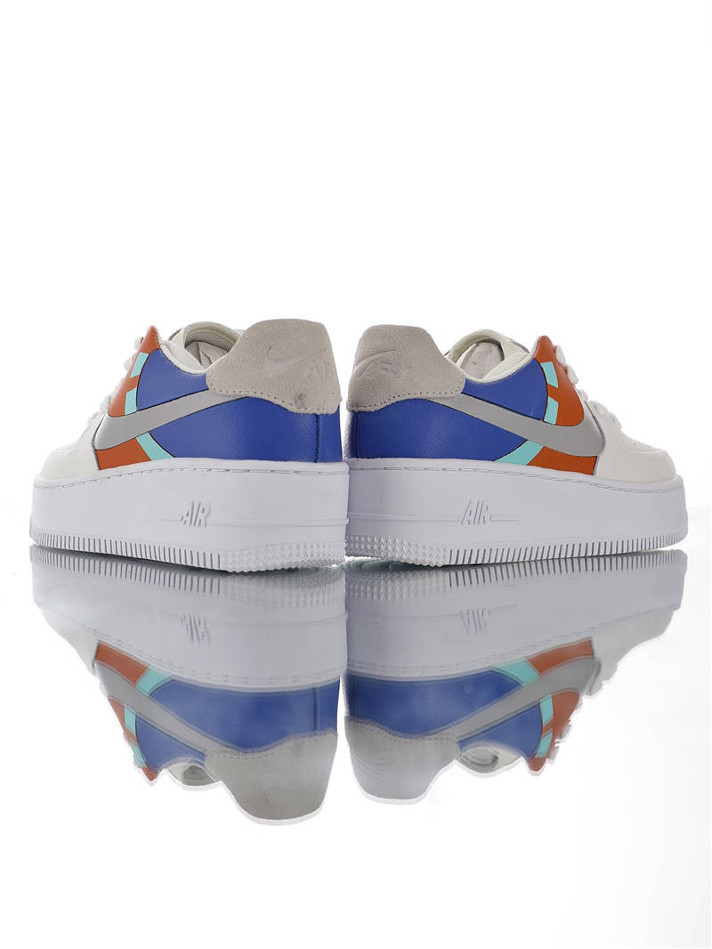 nike air force 1 - Naranjo Azul Celeste Gris Blanco
