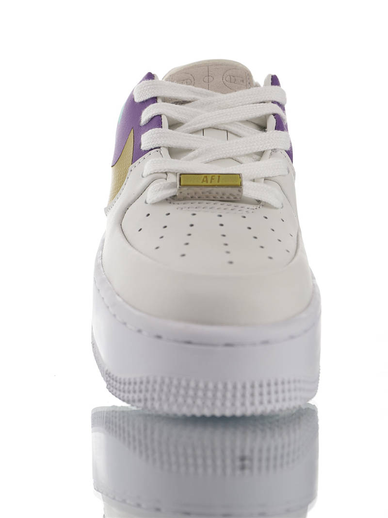 nike air force 1 - Blanco Rosado Morado Celeste Dorado