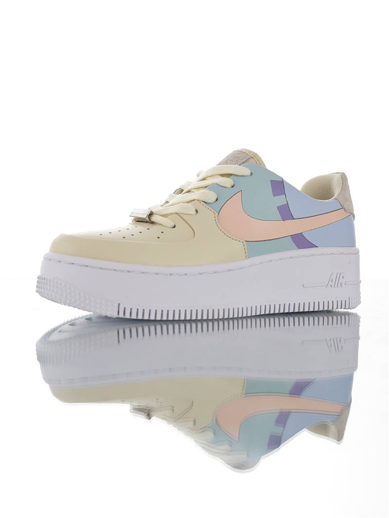 nike air force 1 - Vainilla Celeste Rosado Morado