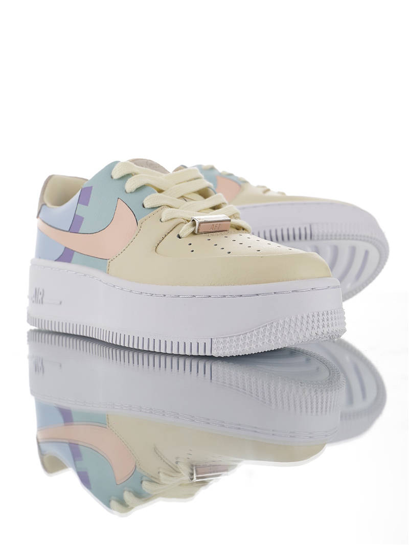 nike air force 1 - Vainilla Celeste Rosado Morado