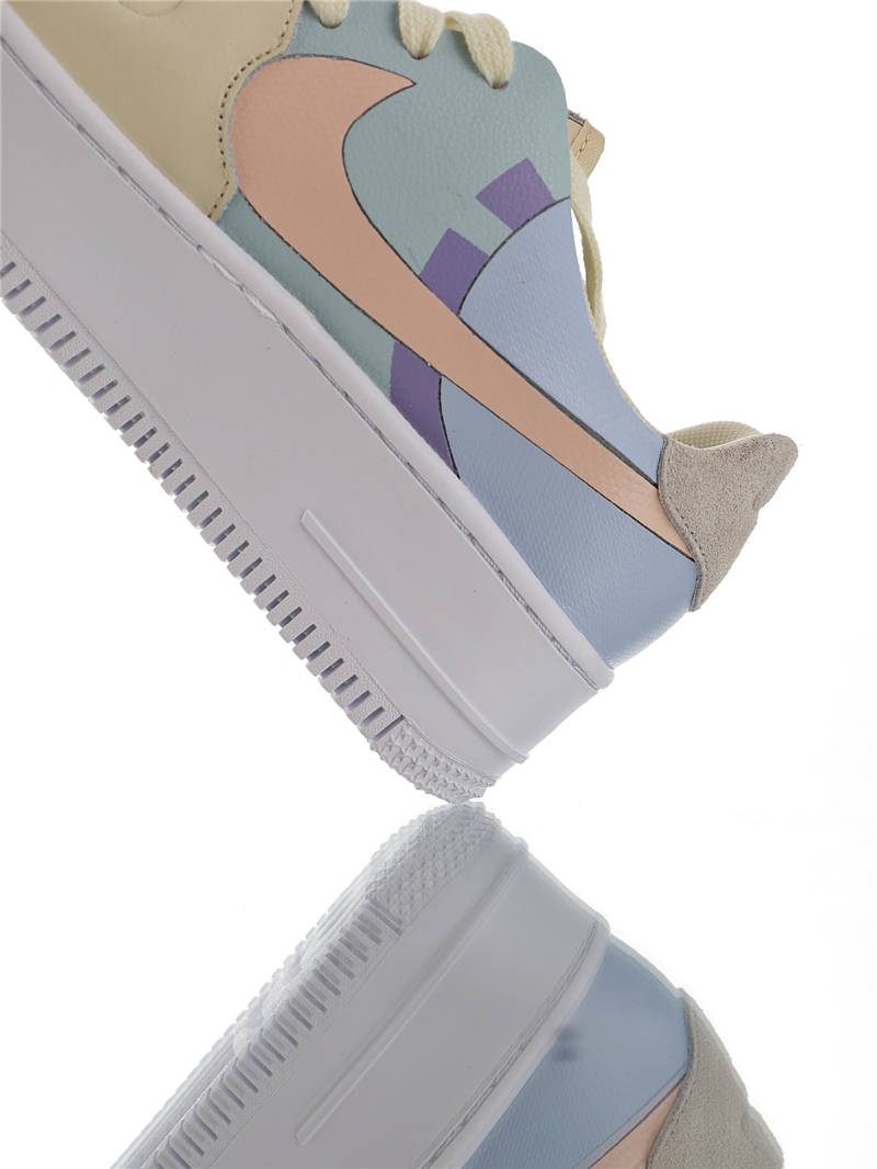 nike air force 1 - Vainilla Celeste Rosado Morado