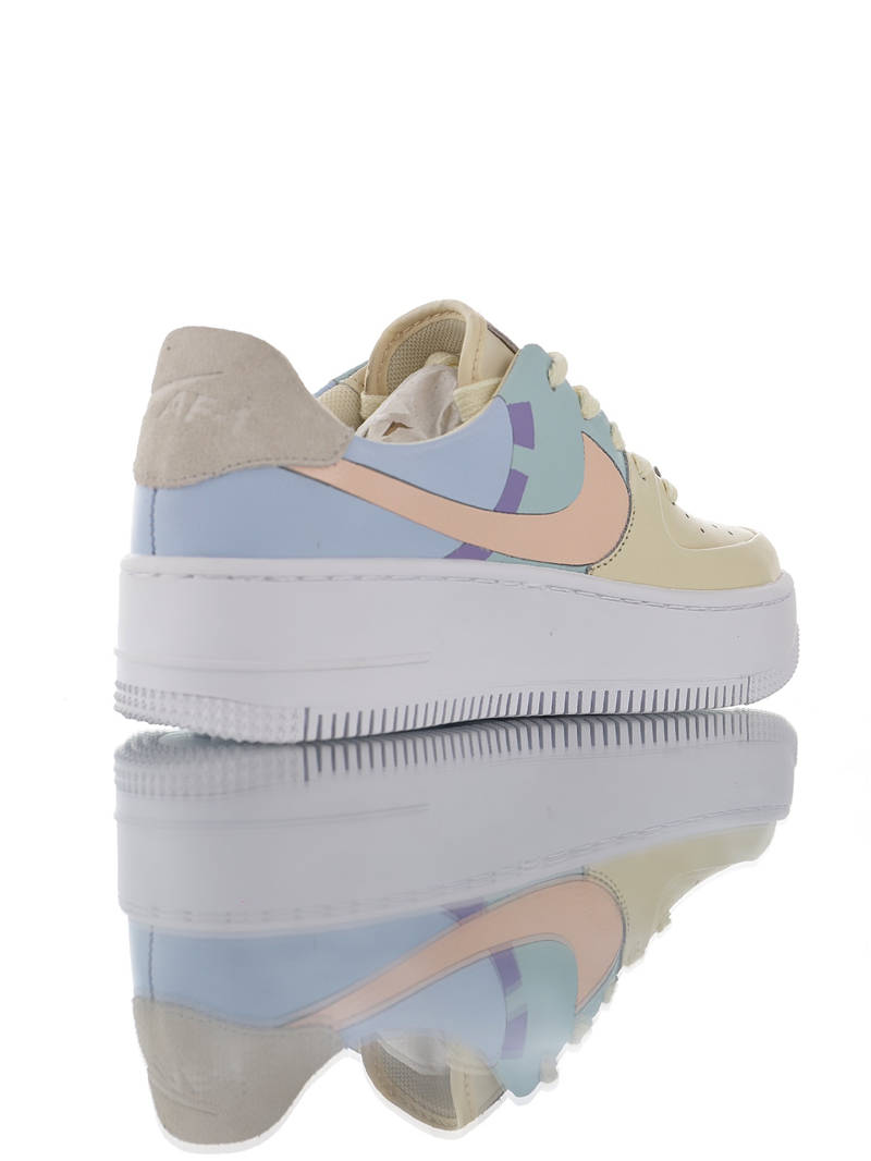 nike air force 1 - Vainilla Celeste Rosado Morado