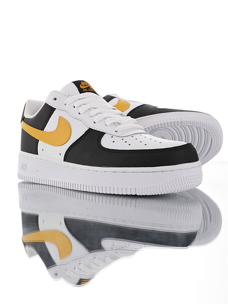 nike air force 1 - Blanco Negro Amarillo