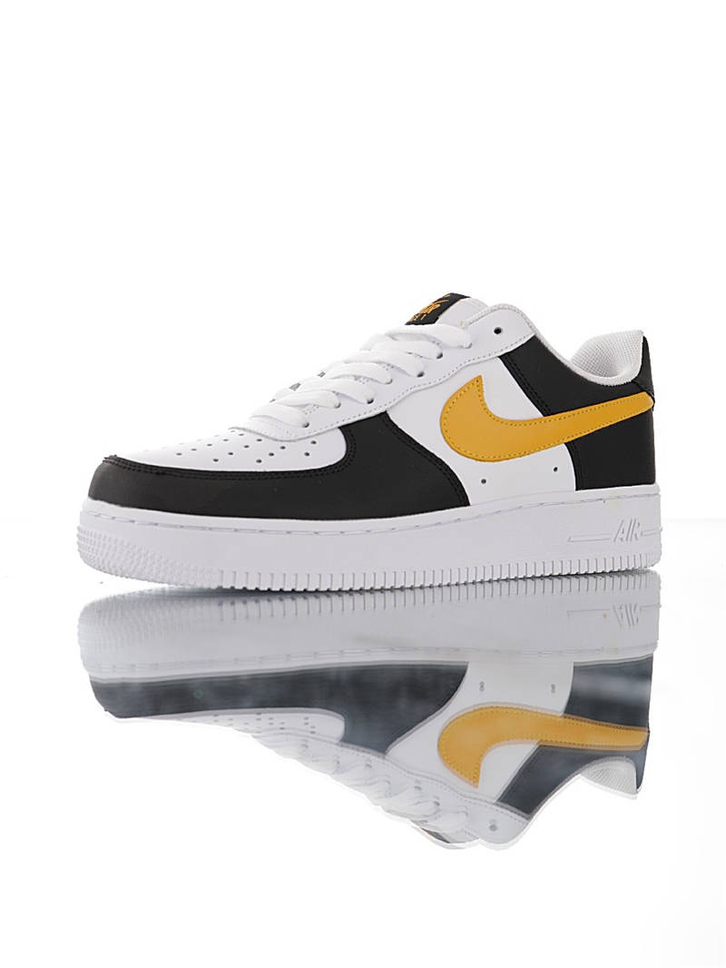 nike air force 1 - Blanco Negro Amarillo