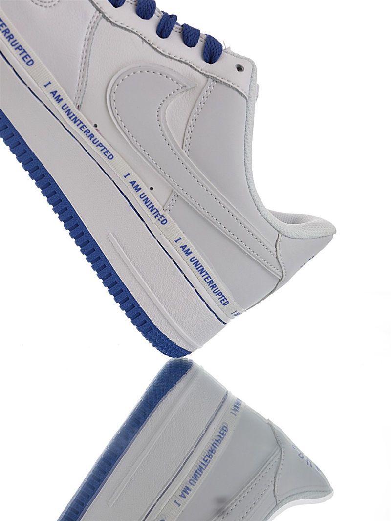 nike air force 1 - Blanco Gris Azul Fluor
