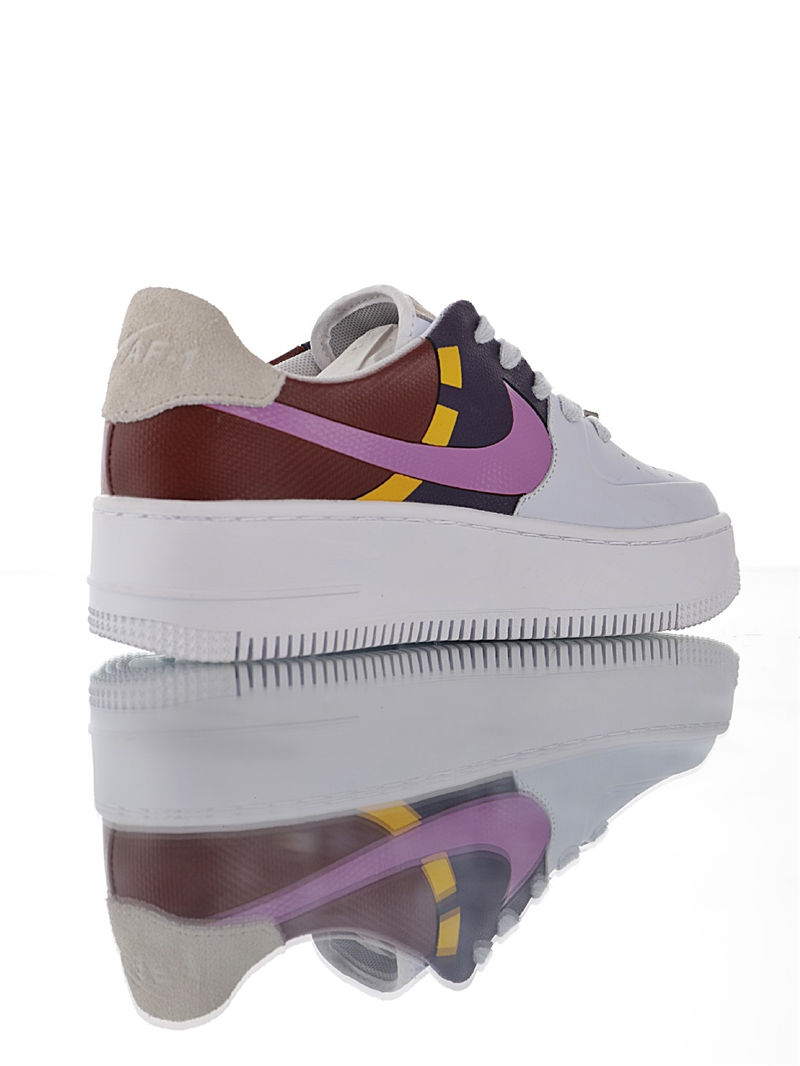 nike air force 1 - Blanco Rosado Burdeo Morado Amarillo