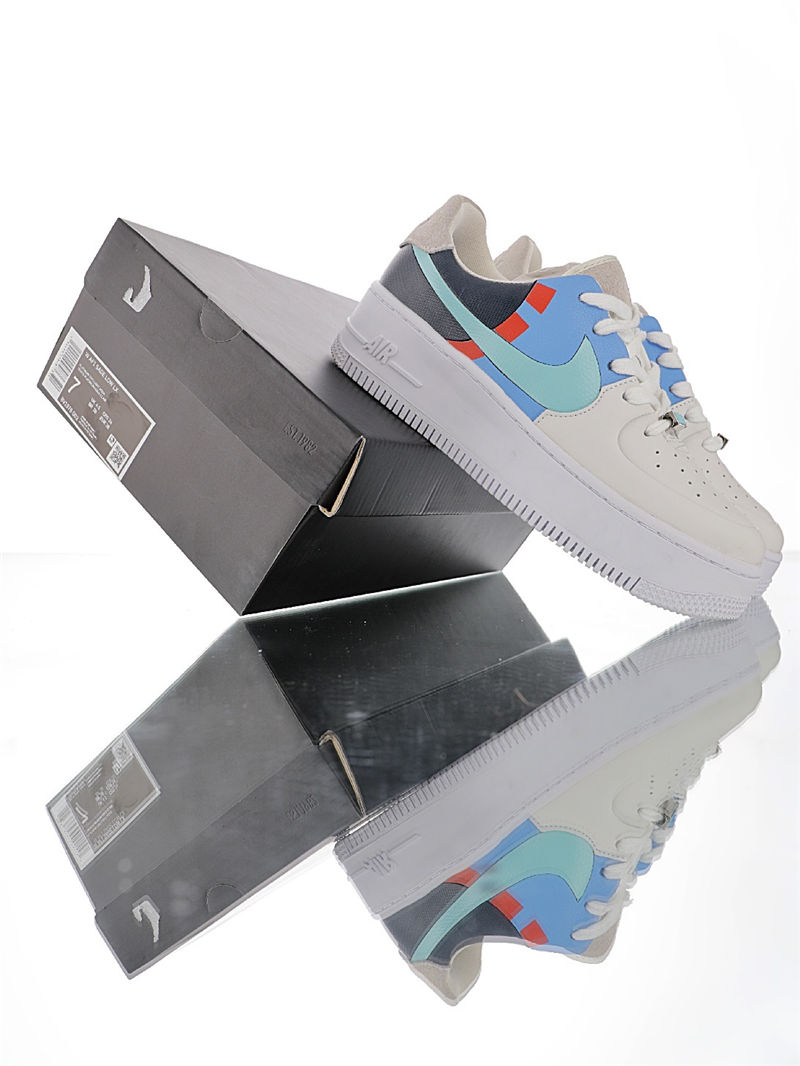 nike air force 1 - Blanco Celeste Azul Rojo