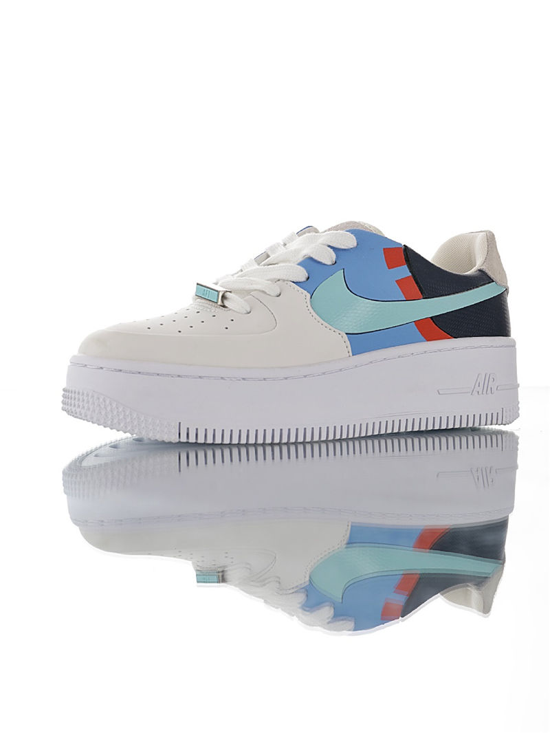 nike air force 1 - Blanco Celeste Azul Rojo