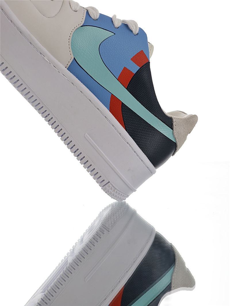 nike air force 1 - Blanco Celeste Azul Rojo