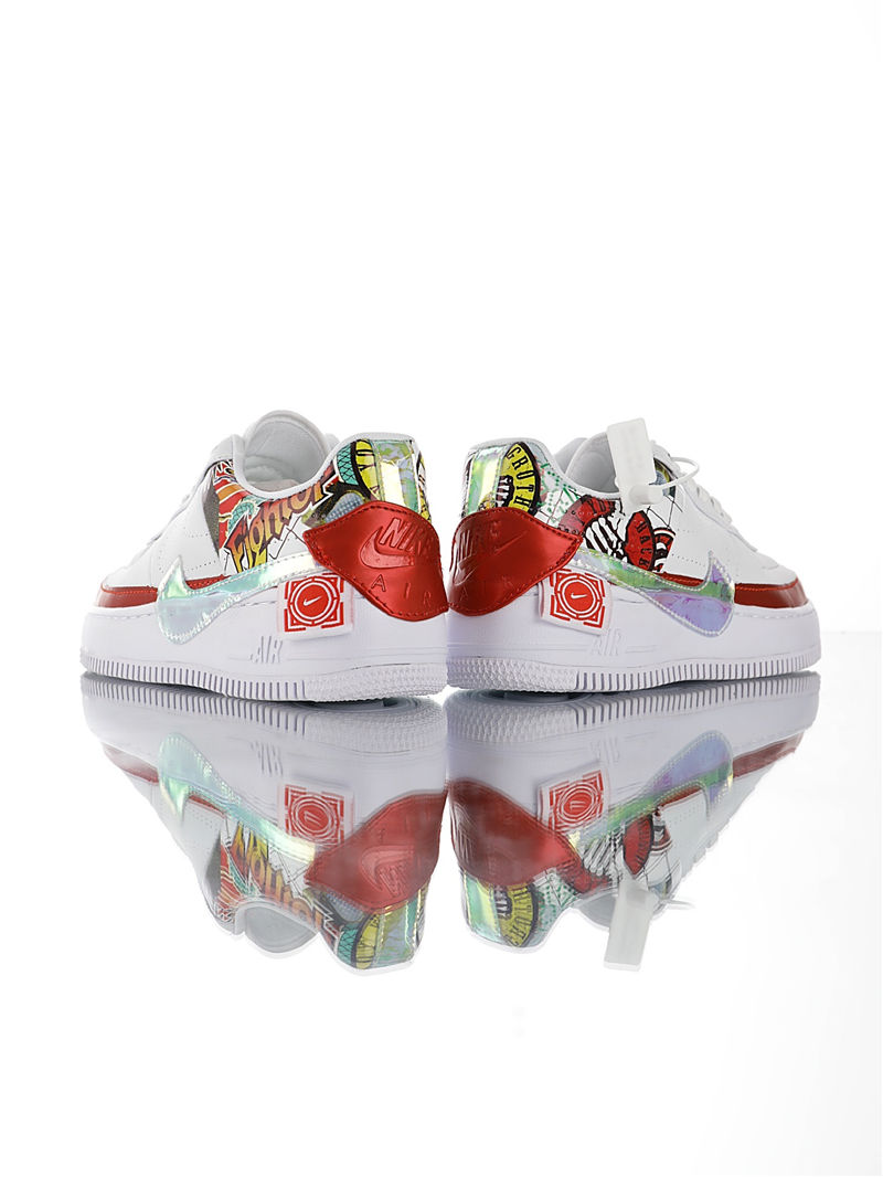 nike air force 1 - Blanco Rojo Arcoiris