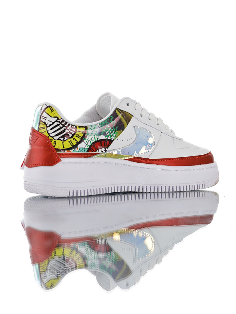 nike air force 1 - Blanco Rojo Arcoiris