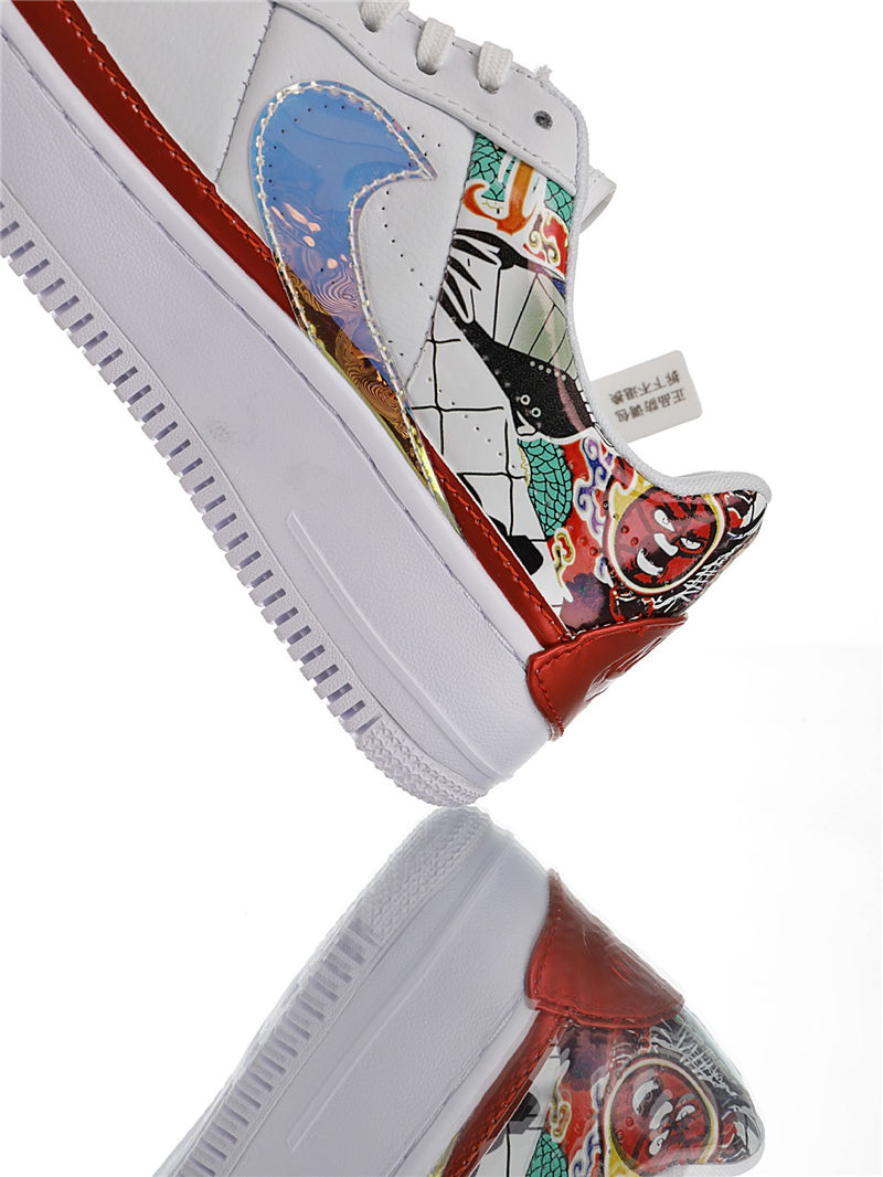 nike air force 1 - Blanco Rojo Arcoiris