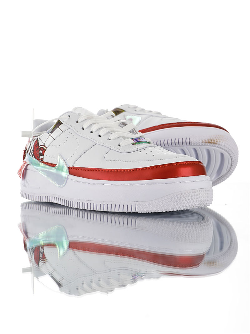 nike air force 1 - Blanco Rojo Arcoiris