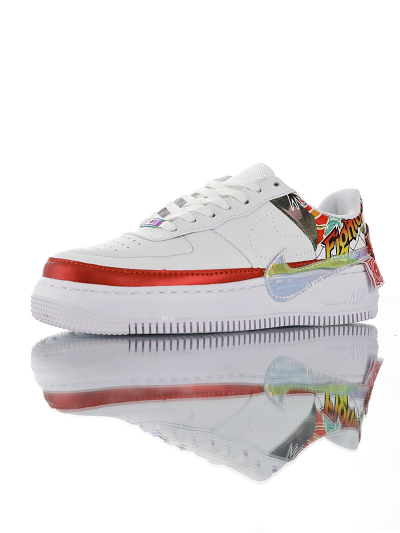 nike air force 1 - Blanco Rojo Arcoiris