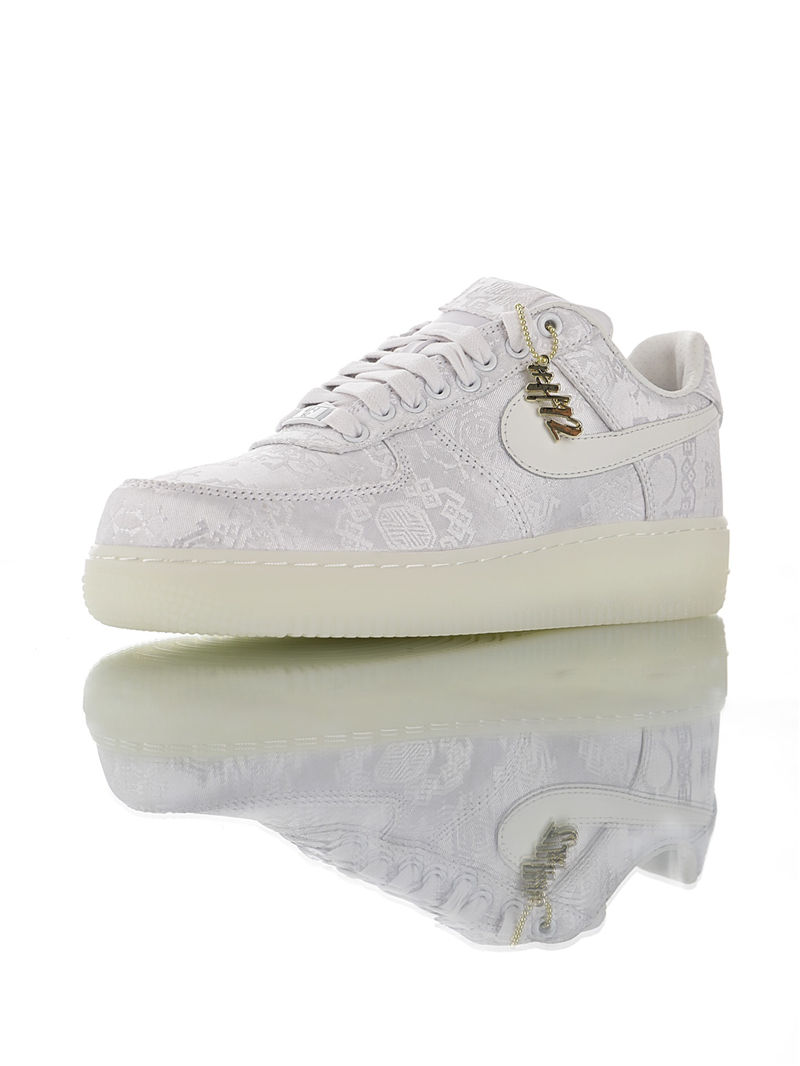 nike air force 1 - Blanco Plateado