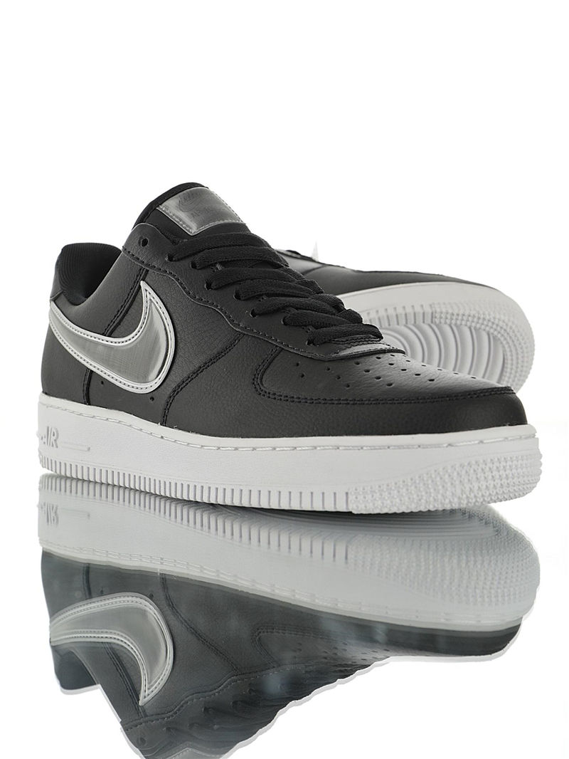 nike air force 1 - Negro Plateado