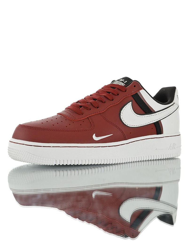 nike air force 1 - Blanco Negro Burdeo