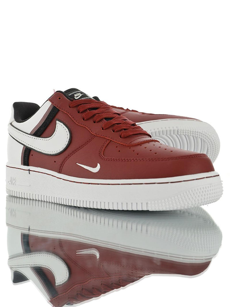 nike air force 1 - Blanco Negro Burdeo