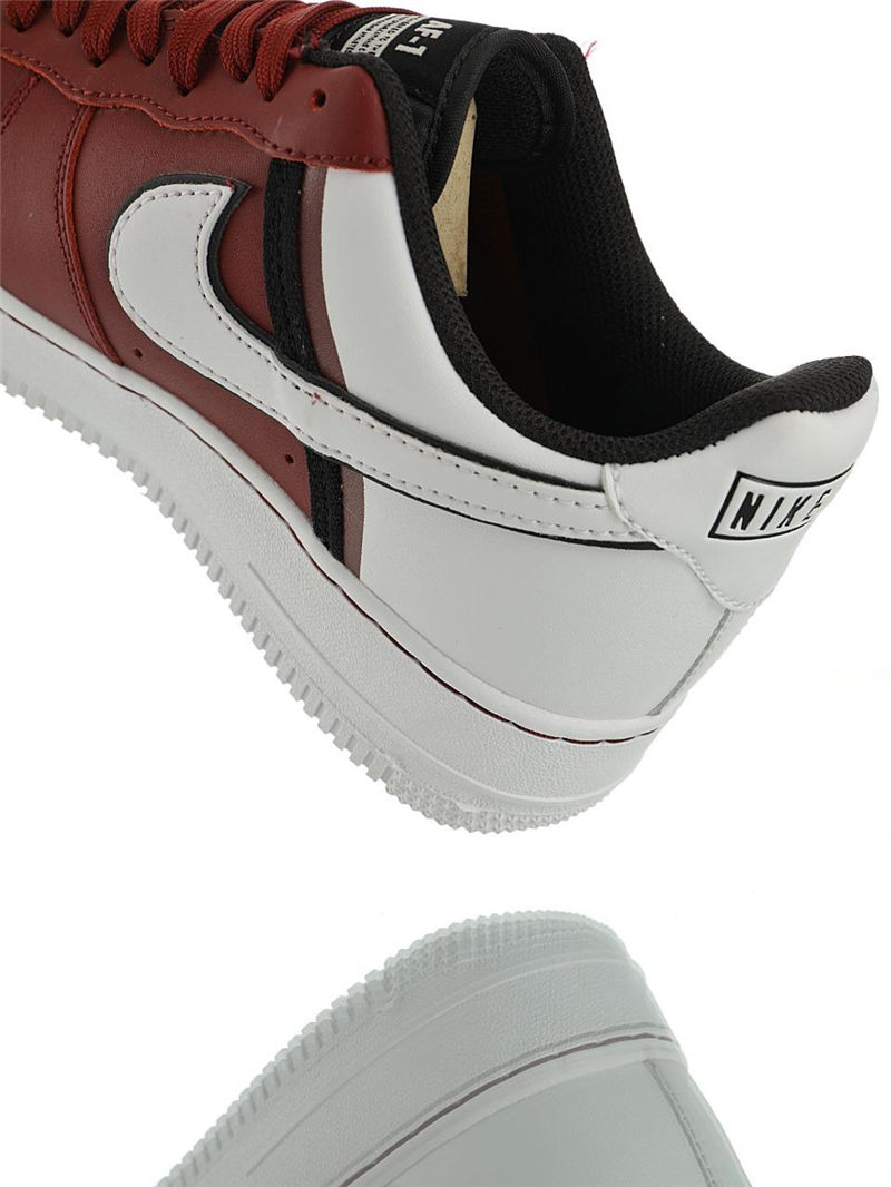 nike air force 1 - Blanco Negro Burdeo
