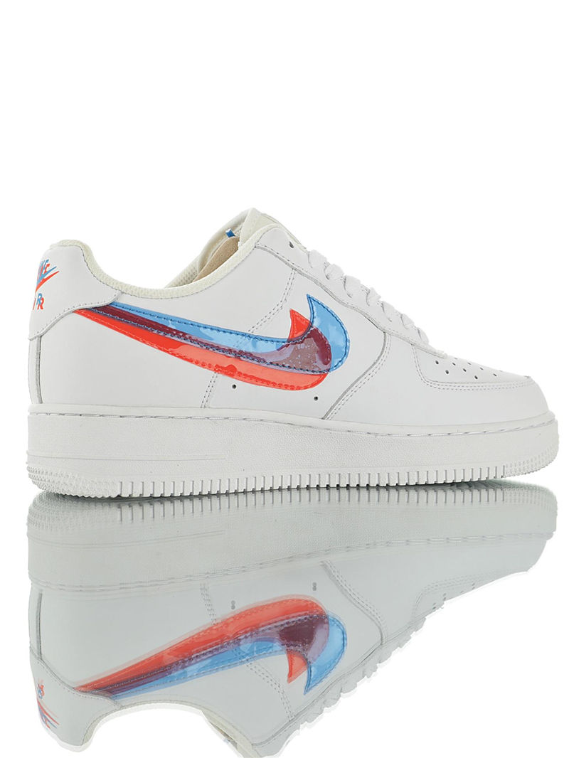 nike air force 1 - Blanco Azul Rojo