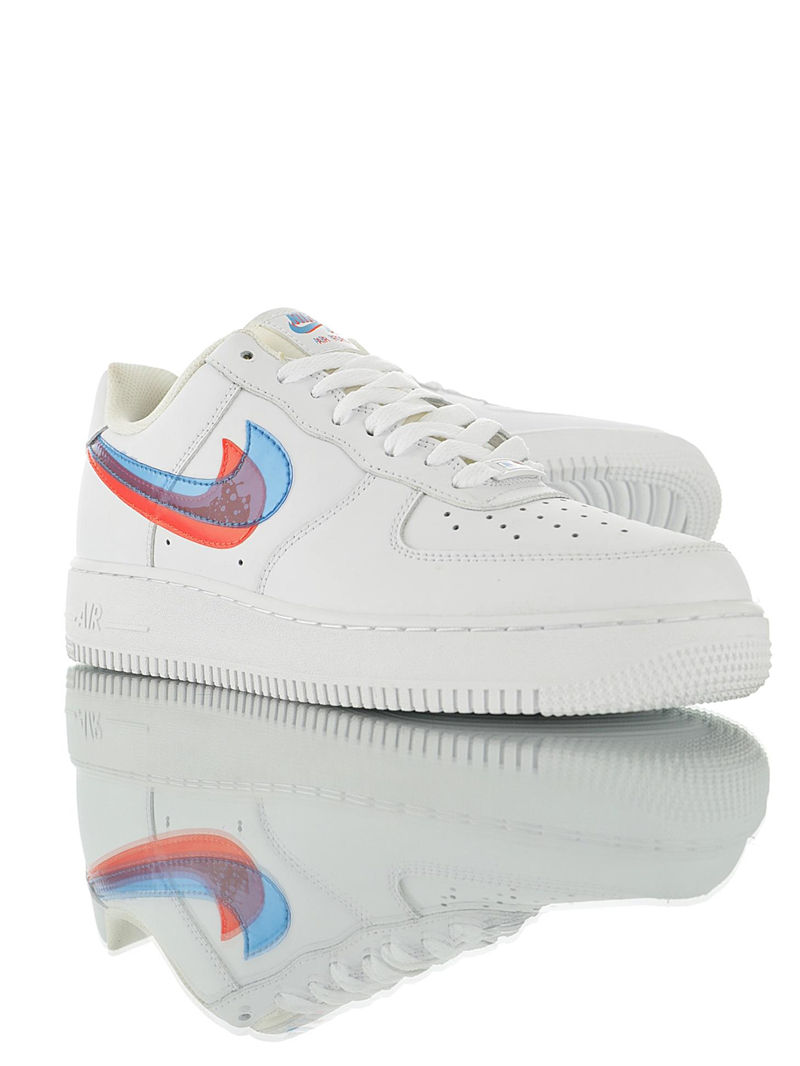 nike air force 1 - Blanco Azul Rojo