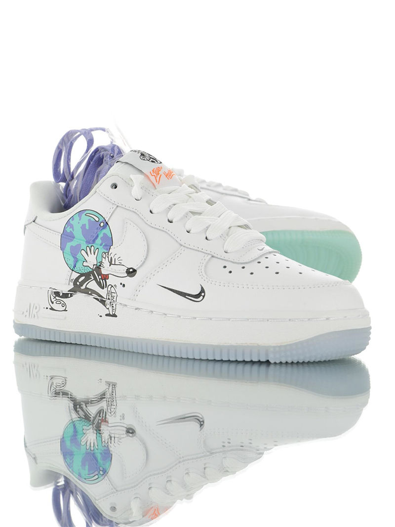 nike air force 1 - Blanco Negro Celeste