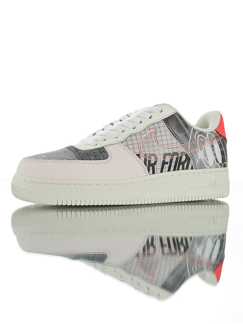 nike air force 1 - Gris Blanco