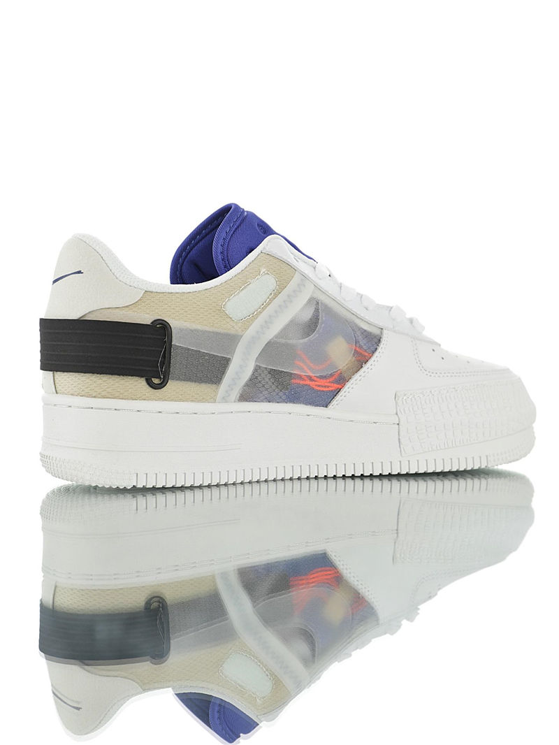 nike air force 1 - Blanco Transparente Azul