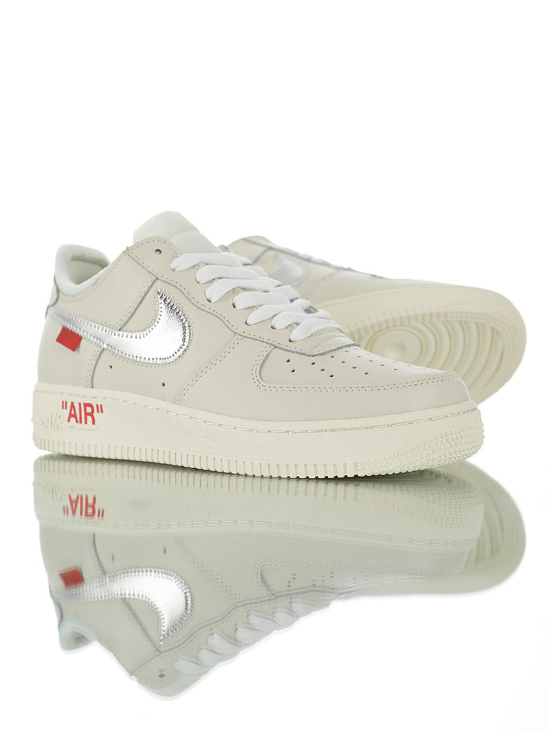 nike air force 1 - Gris Plateado