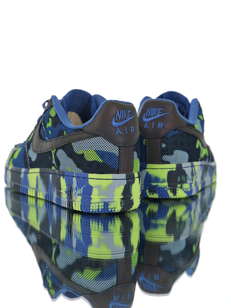 nike air force 1 - Negro Azul Celeste Verde Fluor