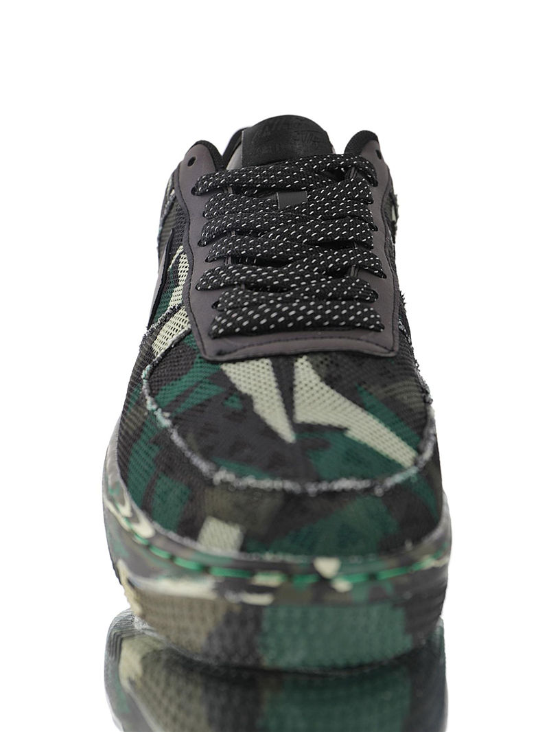nike air force 1 - Negro Verde Gris Fluor