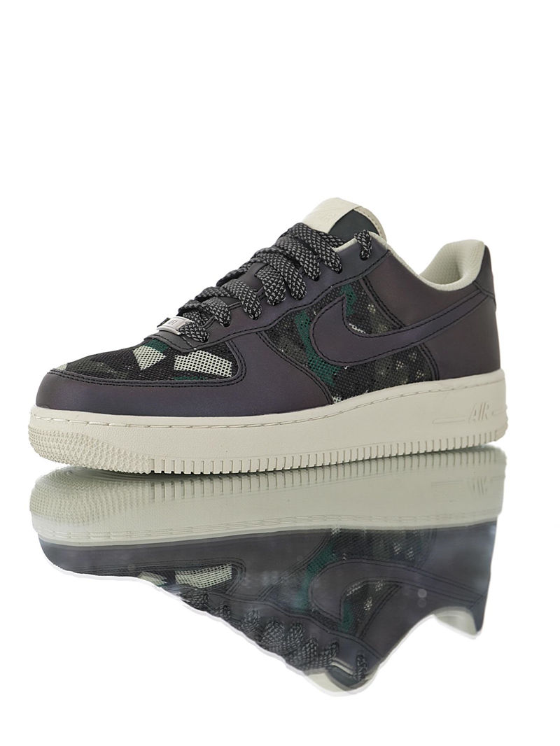 nike air force 1 - Gris Negro Verde Blanco