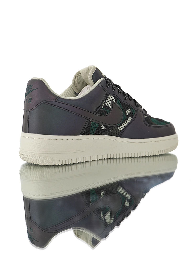 nike air force 1 - Gris Negro Verde Blanco