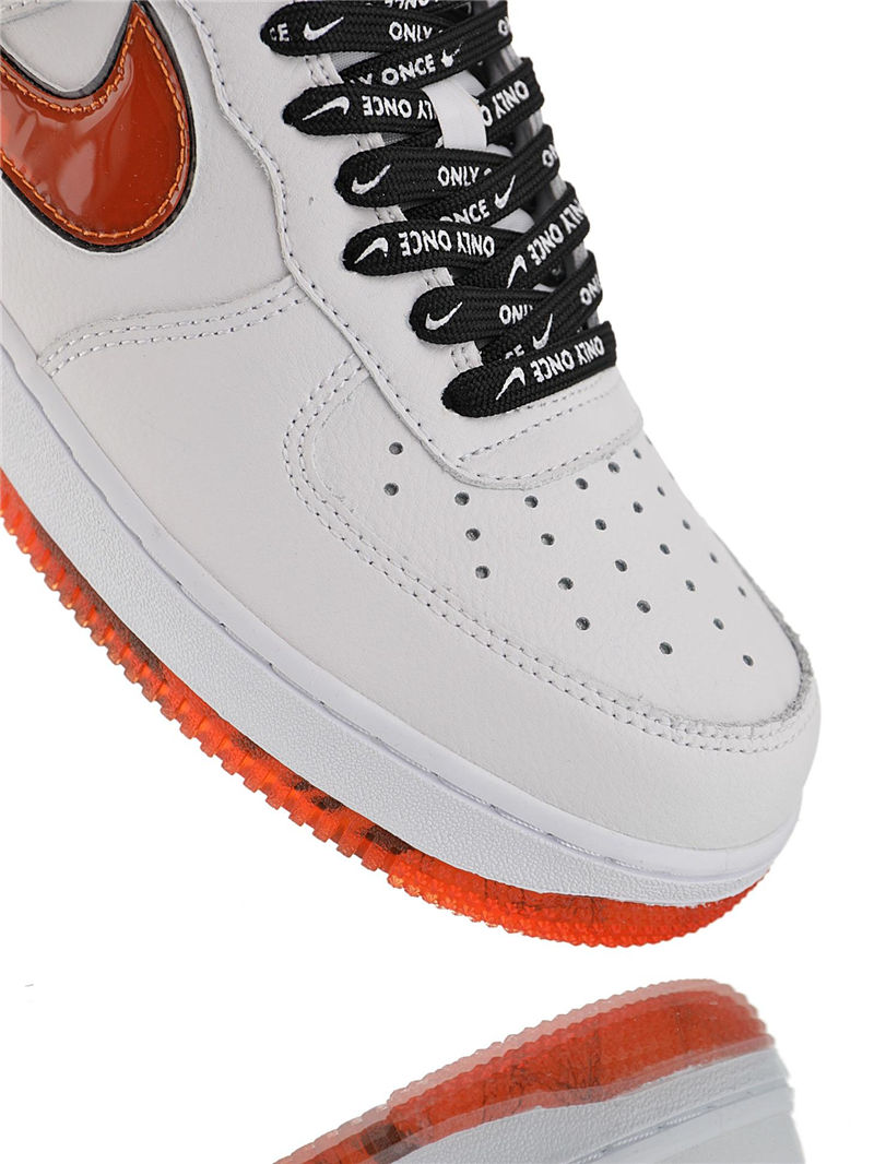nike air force 1 - Blanco Negro Naranjo