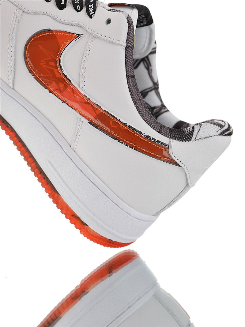nike air force 1 - Blanco Negro Naranjo
