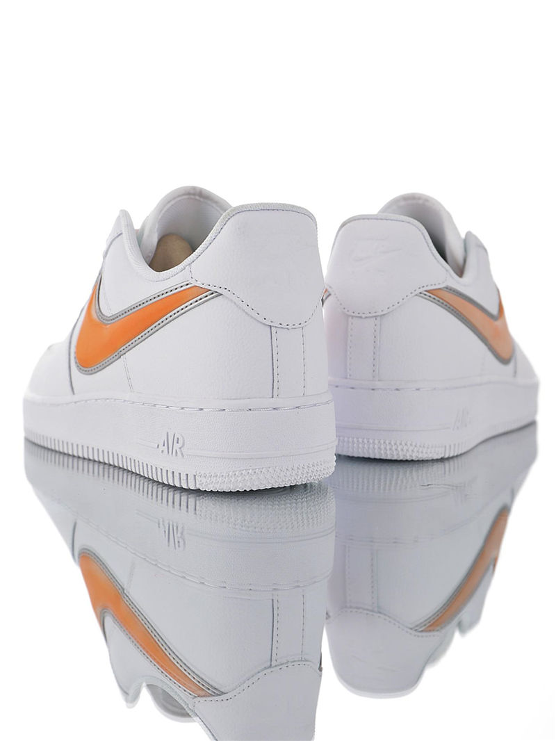 nike air force 1 - Blanco Naranjo