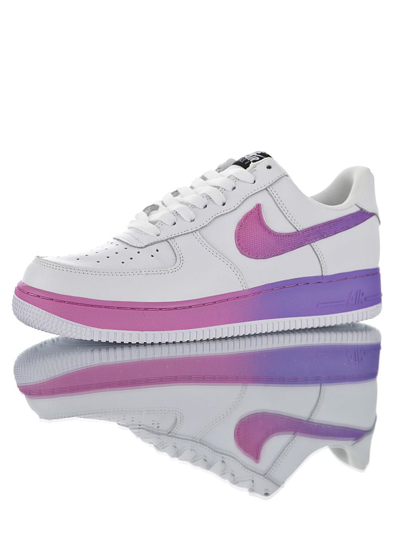 nike air force 1 - Blanco Morado Rosado