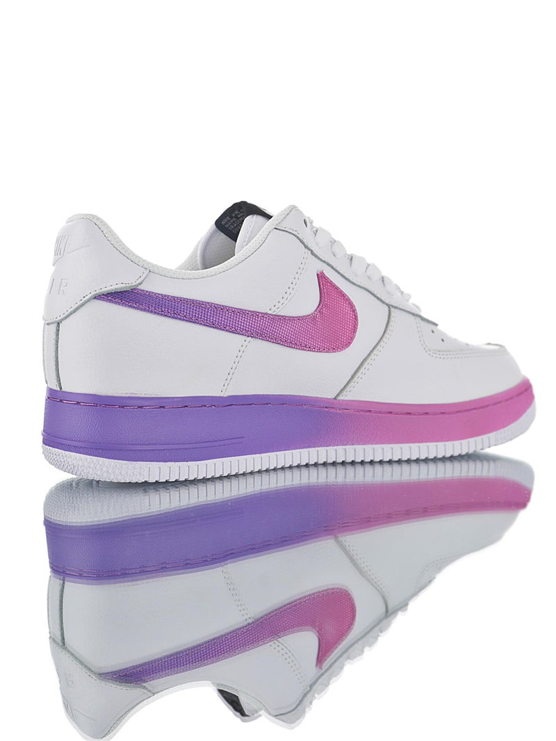 nike air force 1 - Blanco Morado Rosado