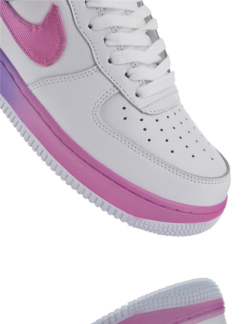 nike air force 1 - Blanco Morado Rosado