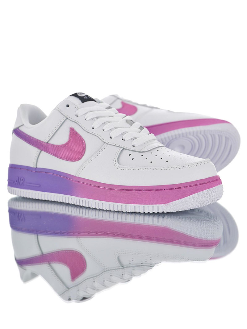 nike air force 1 - Blanco Morado Rosado