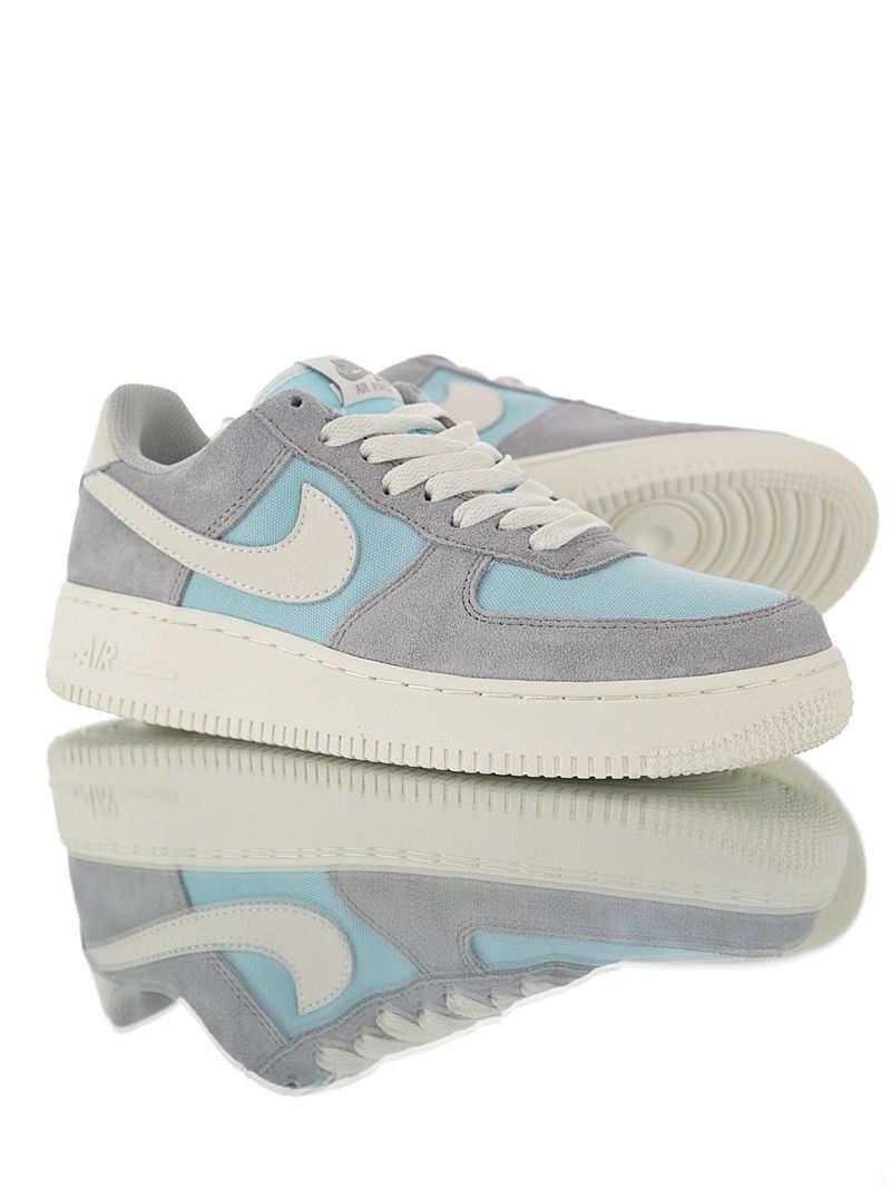 nike air force 1 - Blanco Gris Celeste