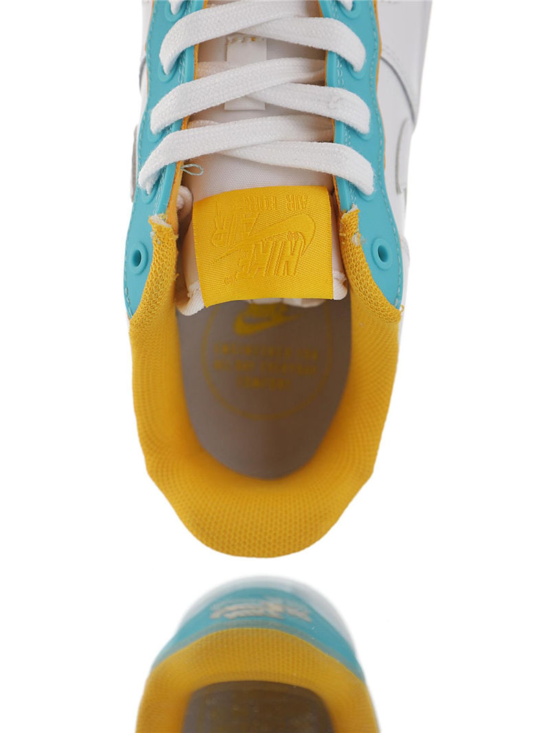 nike air force 1 - Blanco Menta Amarillo