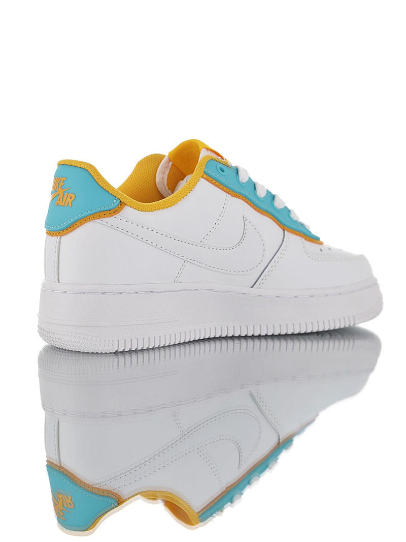 nike air force 1 - Blanco Menta Amarillo