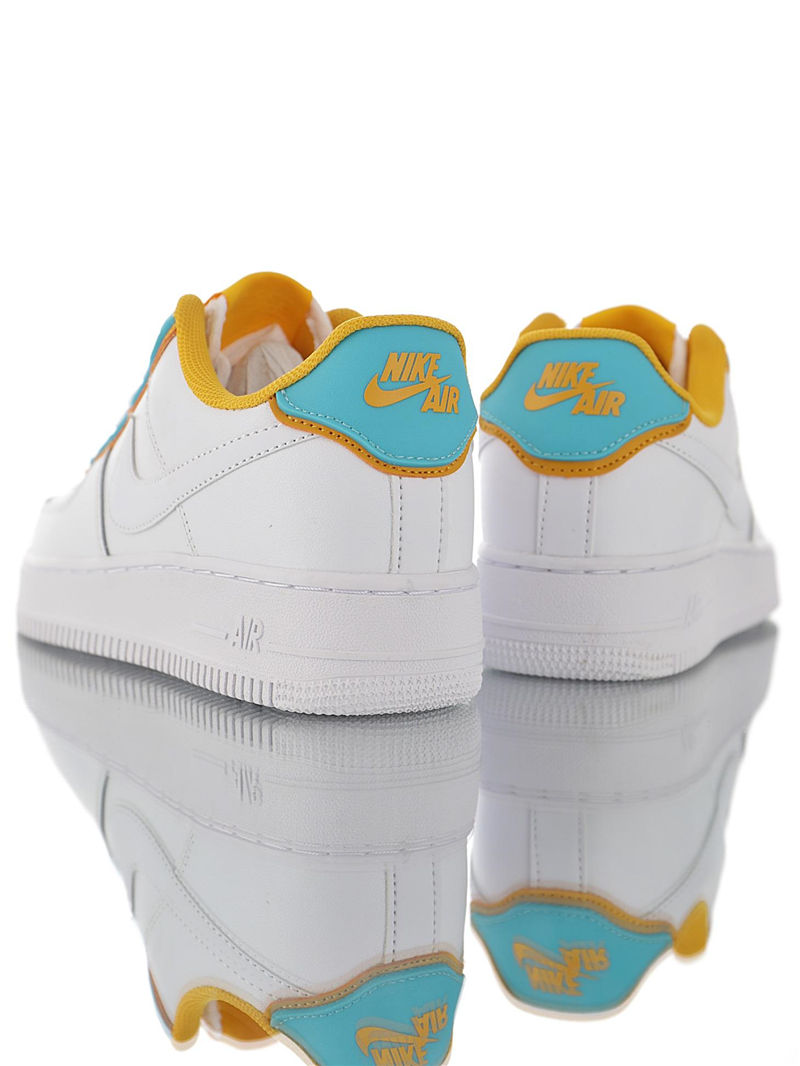 nike air force 1 - Blanco Menta Amarillo
