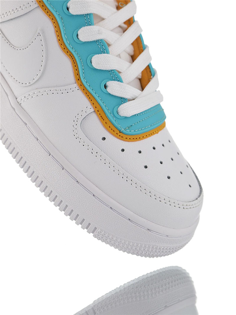 nike air force 1 - Blanco Menta Amarillo
