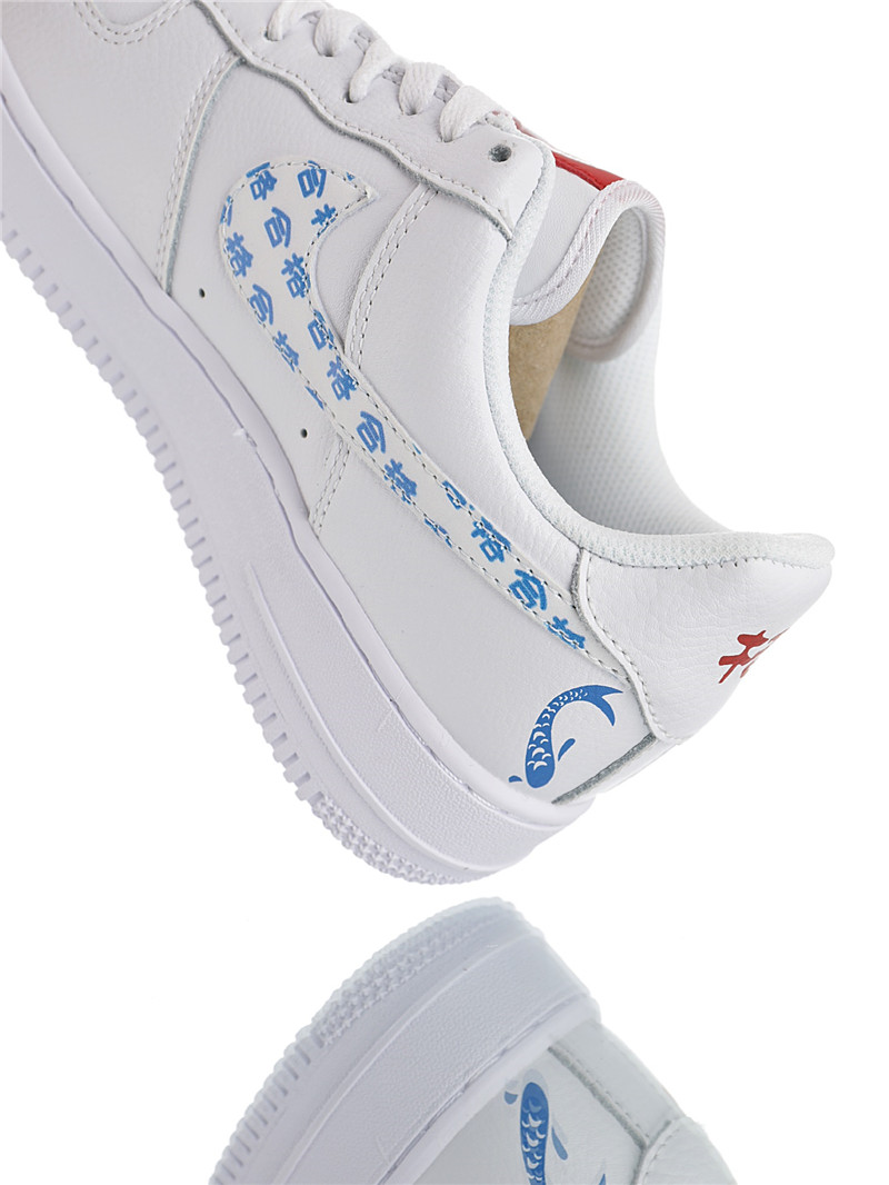 nike air force 1 - Blanco Azul Rojo