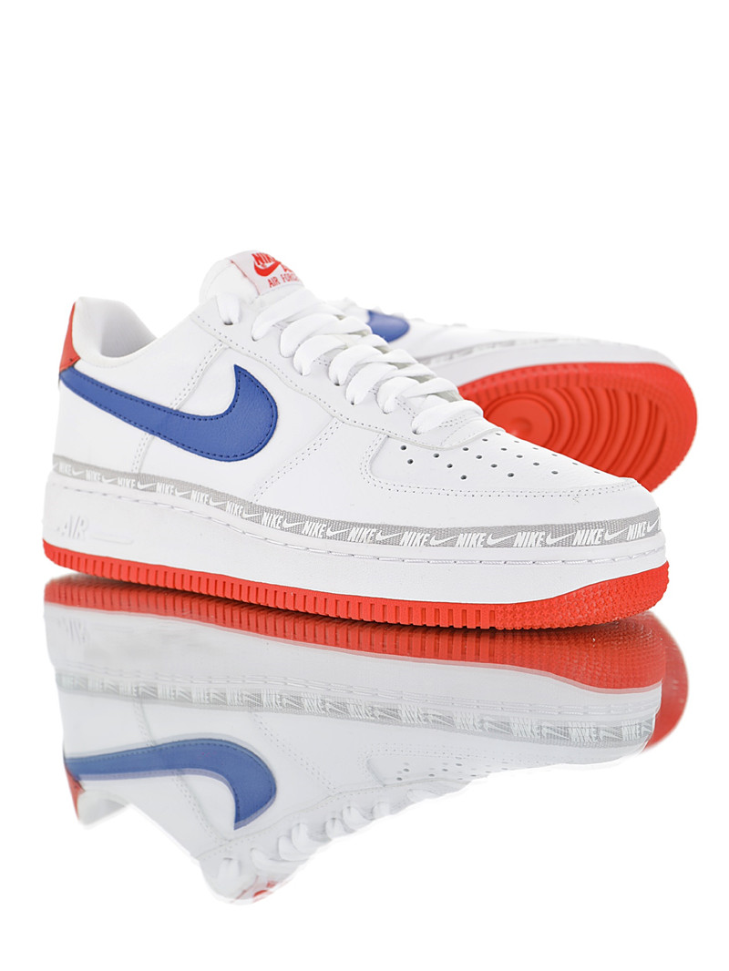 nike air force 1 - Blanco Azul Rojo