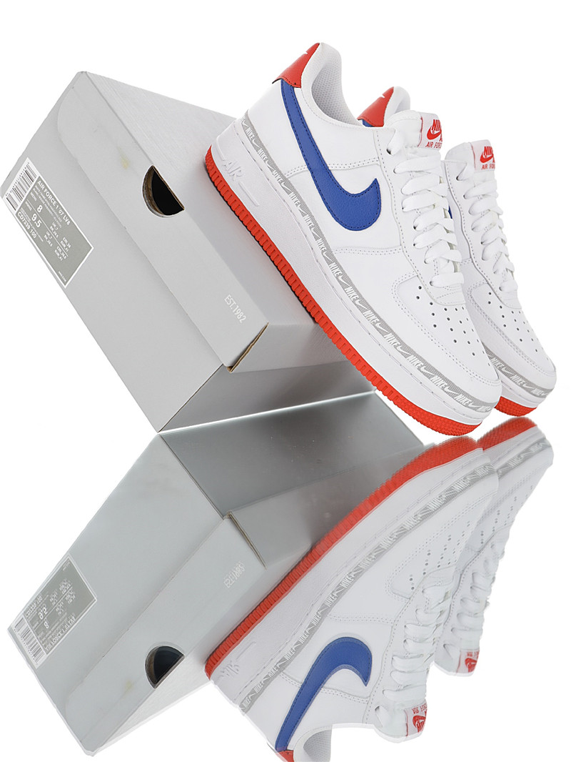 nike air force 1 - Blanco Azul Rojo