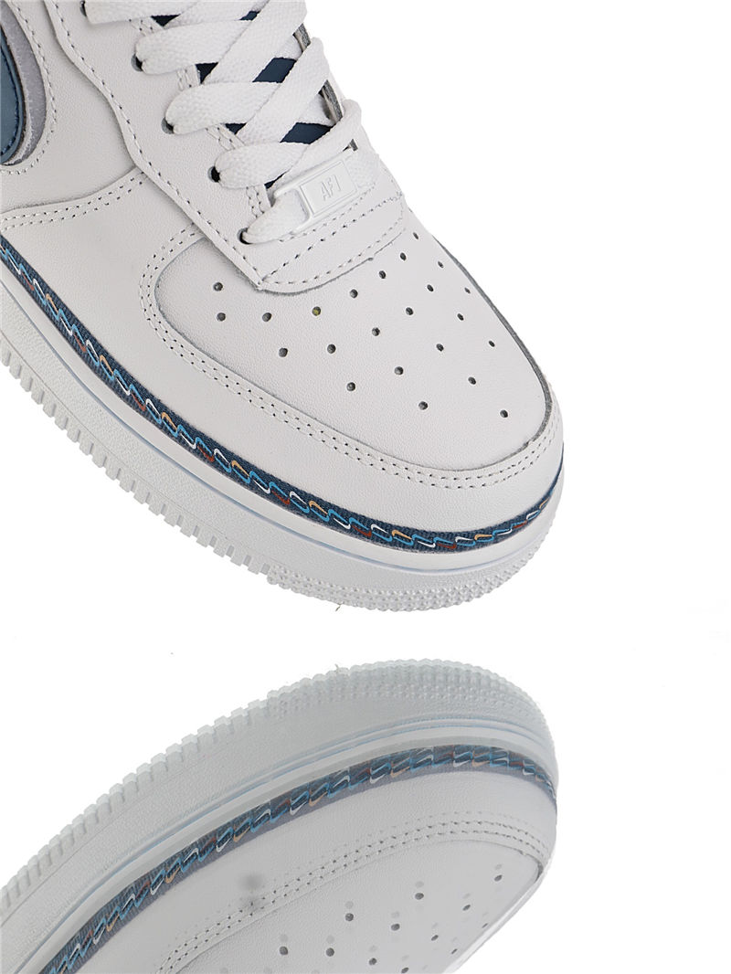 nike air force 1 - Blanco Azul Amarillo
