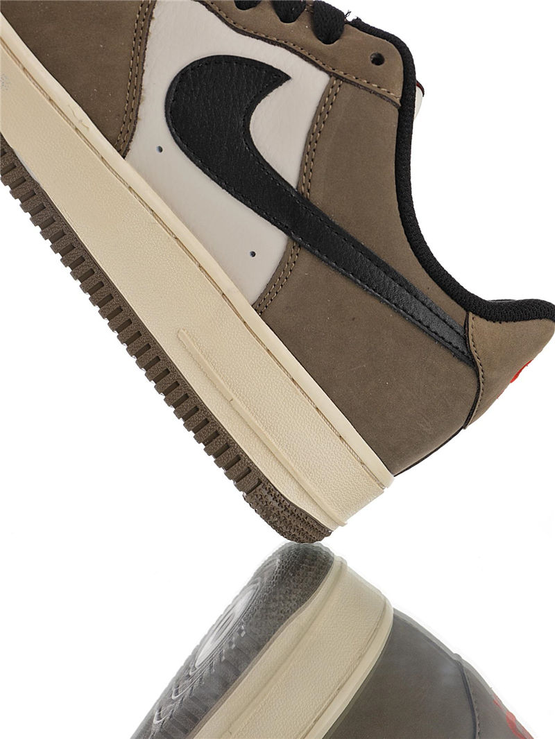 nike air force 1 - Blanco Cafe Negro